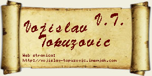Vojislav Topuzović vizit kartica